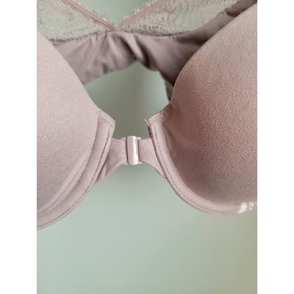 Victoria's Secret Women Bra 34c Black Incredible By T Shirt Front Closure Lilac - Picture 3 of 6